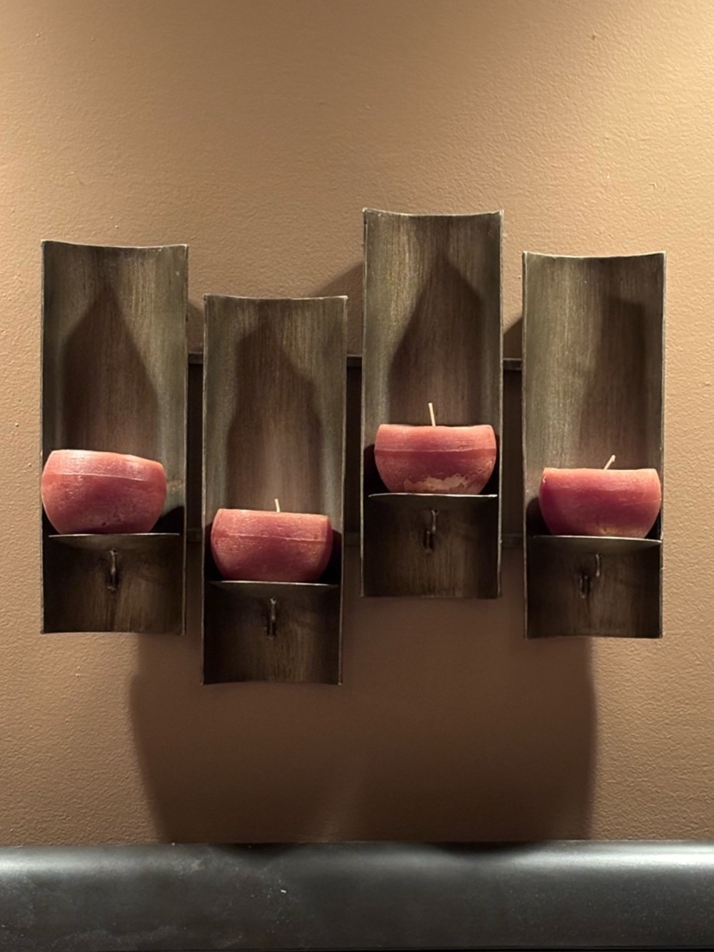 Wall Sconces w/ Round Pillar Candles